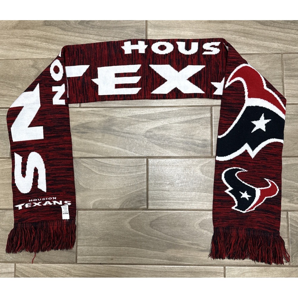 Houston Texans NFL Licensed Forever Collectibles Scarf Team Colors Red Excellent